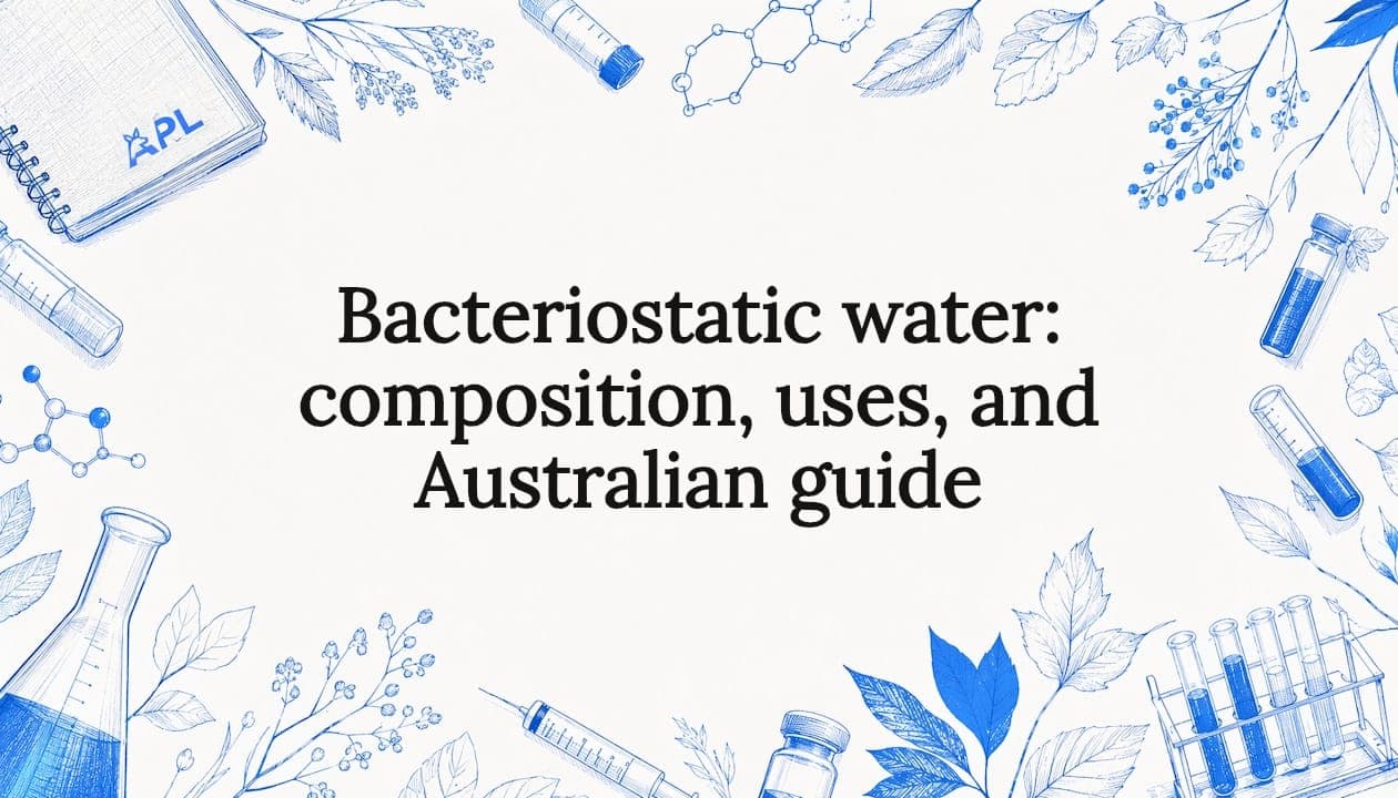Bacteriostatic water: composition, uses, and Australian guide