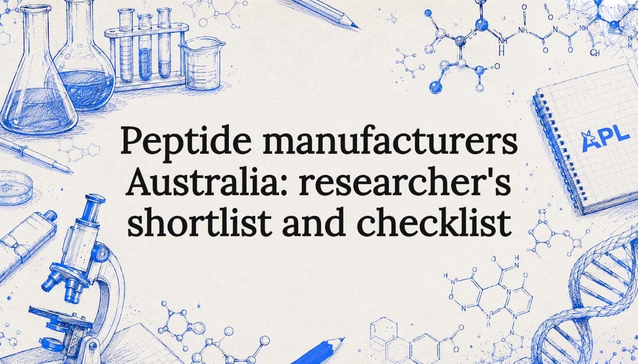Peptide manufacturers Australia: researcher's shortlist and checklist