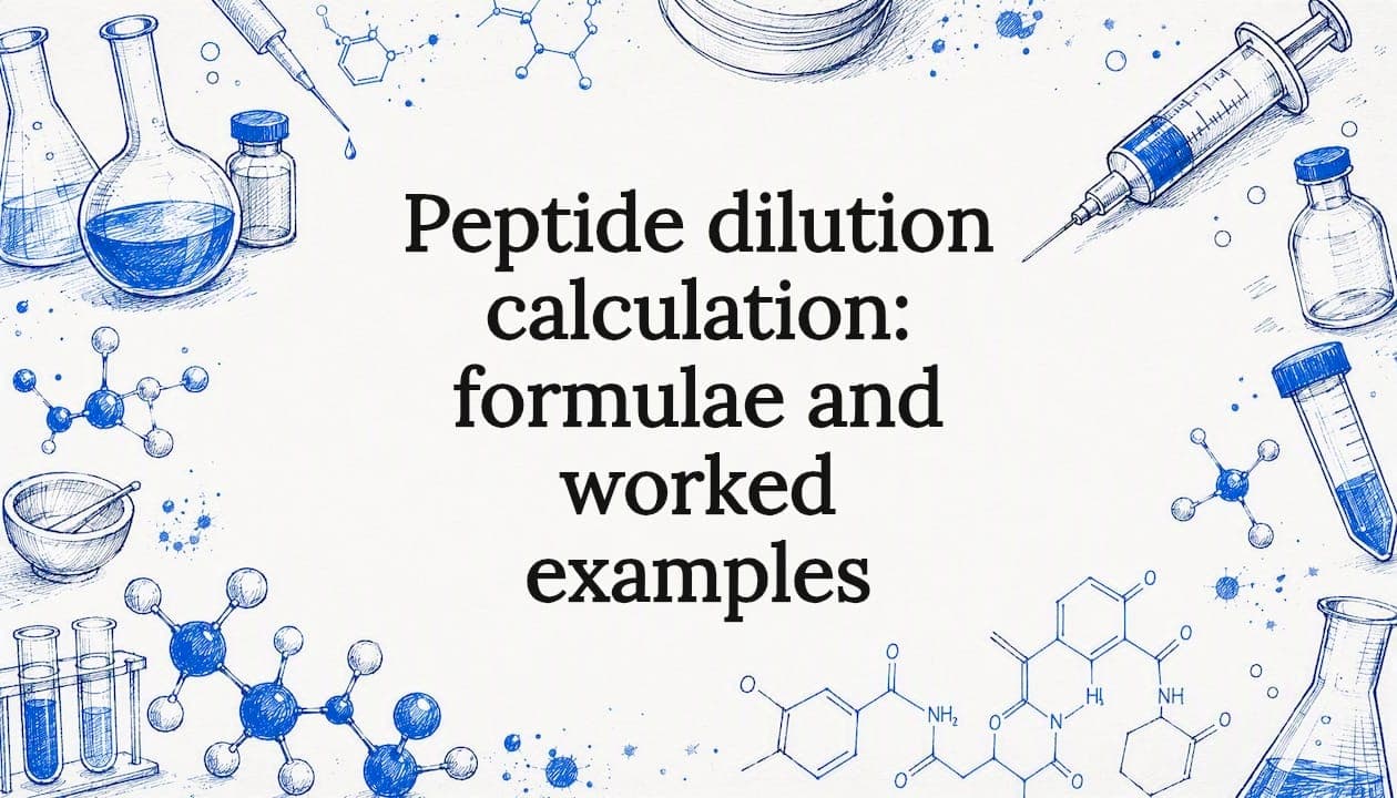 Peptide dilution calculation: formulae and worked examples