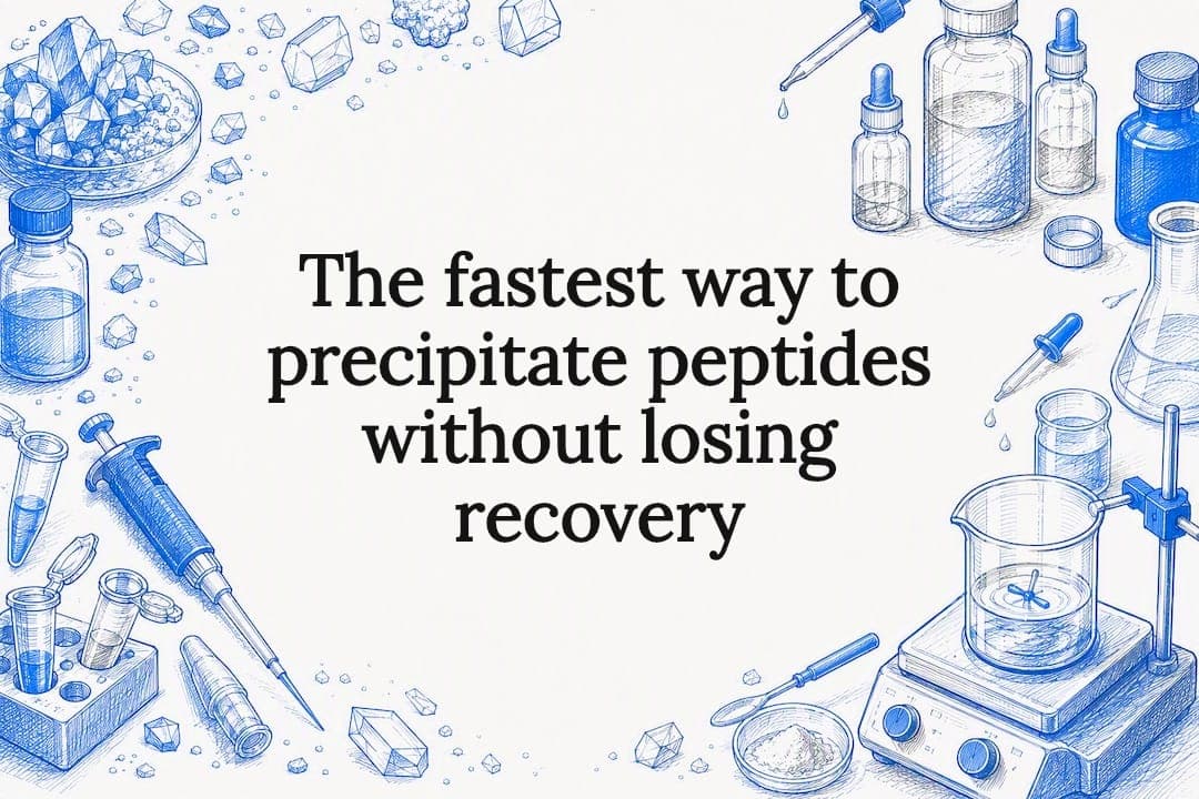 The fastest way to precipitate peptides without losing recovery