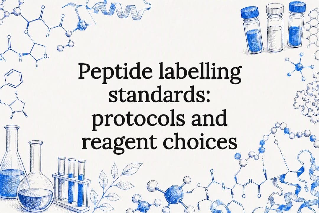 Peptide labelling standards: protocols and reagent choices