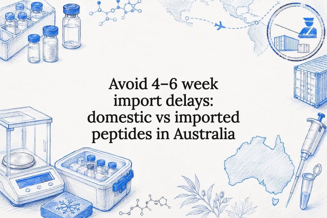 Avoid 4–6 week import delays: domestic vs imported peptides in Australia