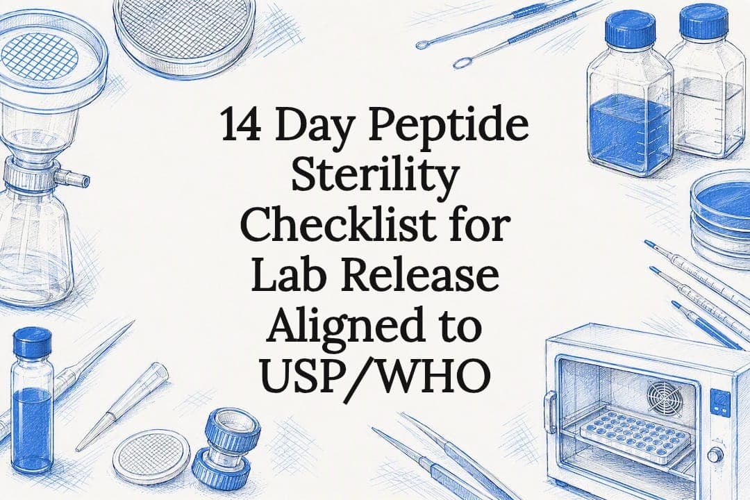 14 Day Peptide Sterility Checklist for Lab Release Aligned to USP/WHO