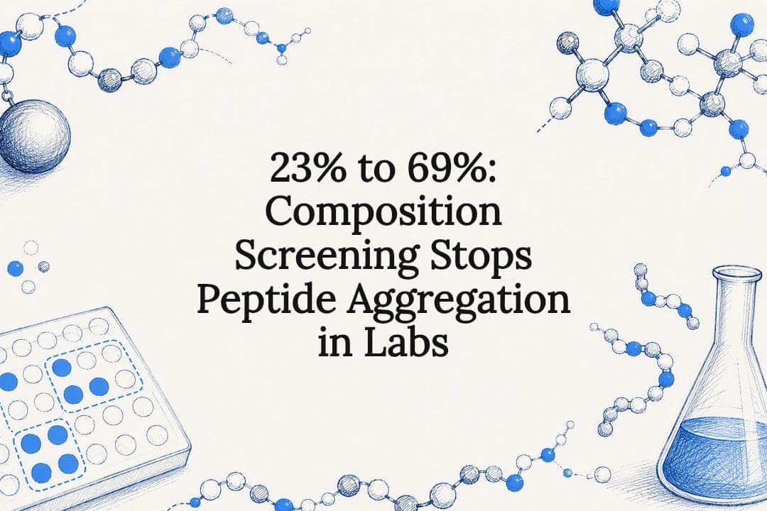 23% to 69%: Composition Screening Stops Peptide Aggregation in Labs