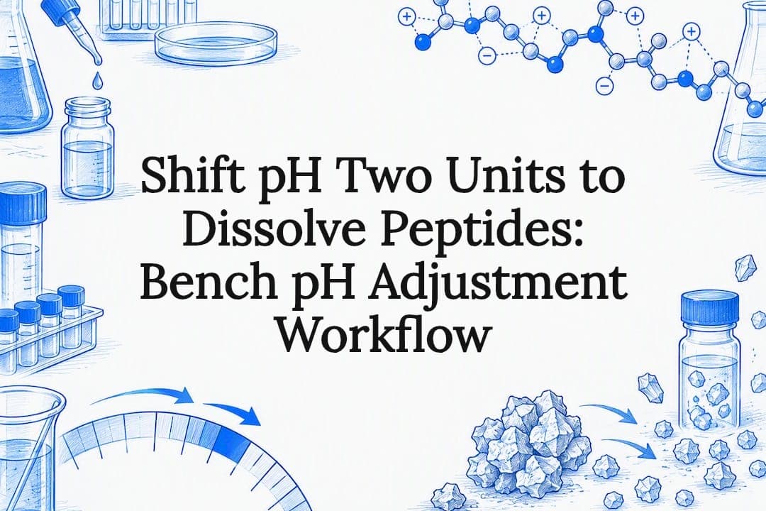 Shift pH Two Units to Dissolve Peptides: Bench pH Adjustment Workflow