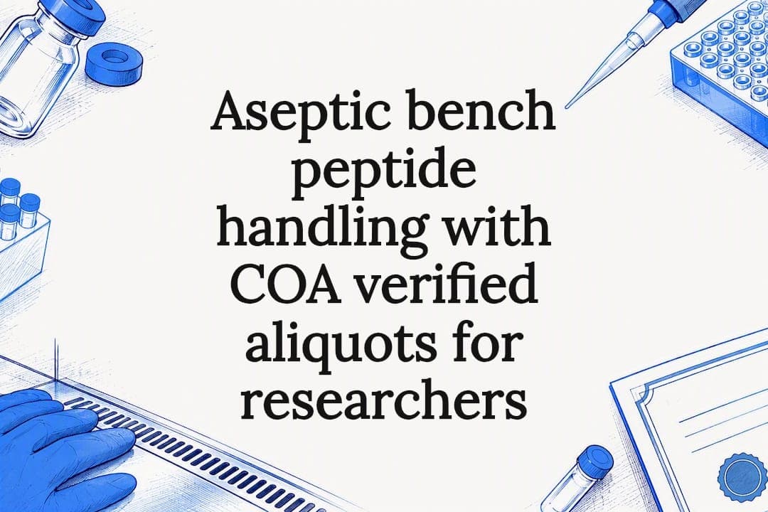 Aseptic bench peptide handling with COA verified aliquots for researchers