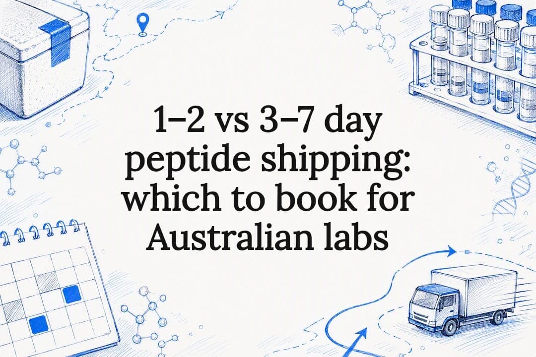 1–2 vs 3–7 day peptide shipping: which to book for Australian labs