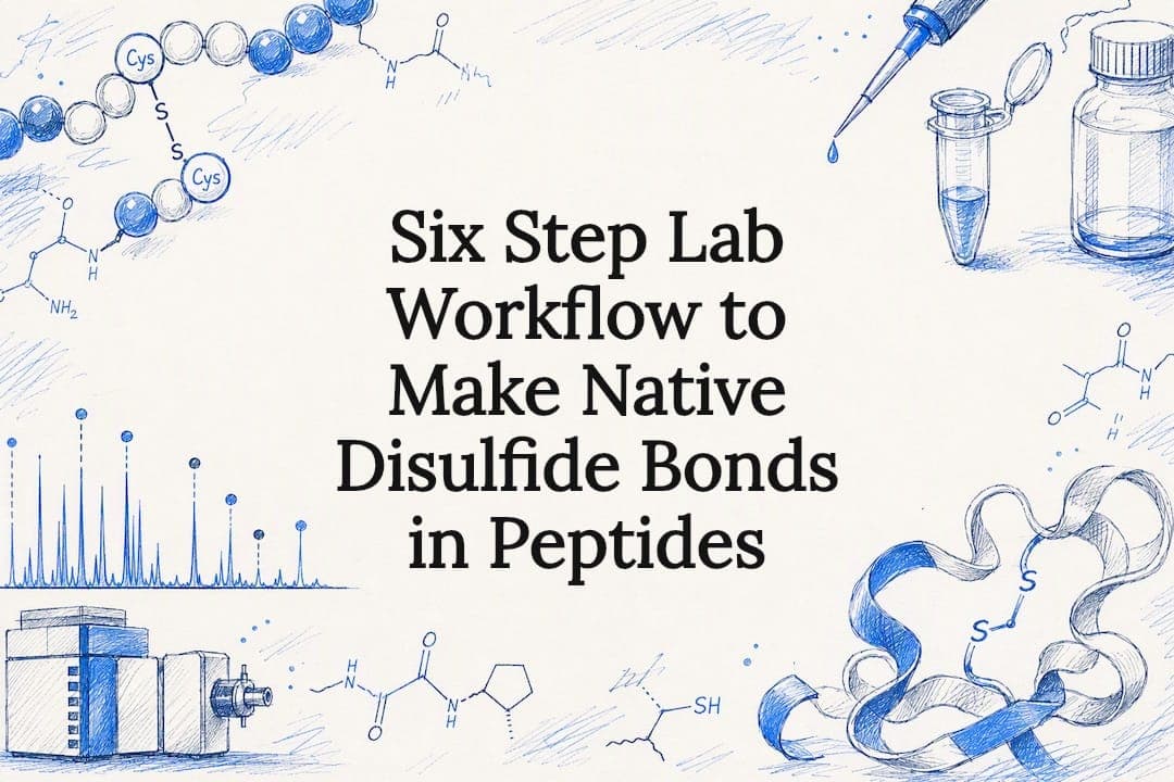Six Step Lab Workflow to Make Native Disulfide Bonds in Peptides