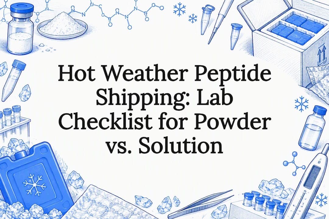 Hot Weather Peptide Shipping: Lab Checklist for Powder vs. Solution